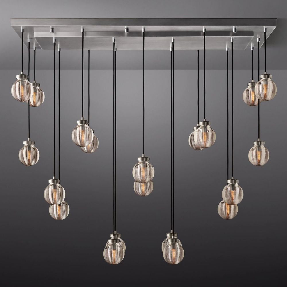 Pearl Rectangle Chandelier 54"-Nobipets