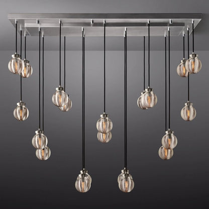 Pearl Rectangle Chandelier 54"-Nobipets