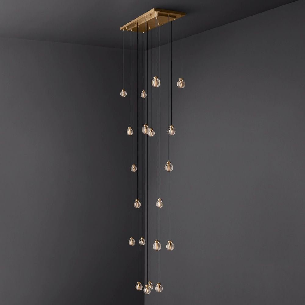 Pearl Rectangle Chandelier 54"-Nobipets