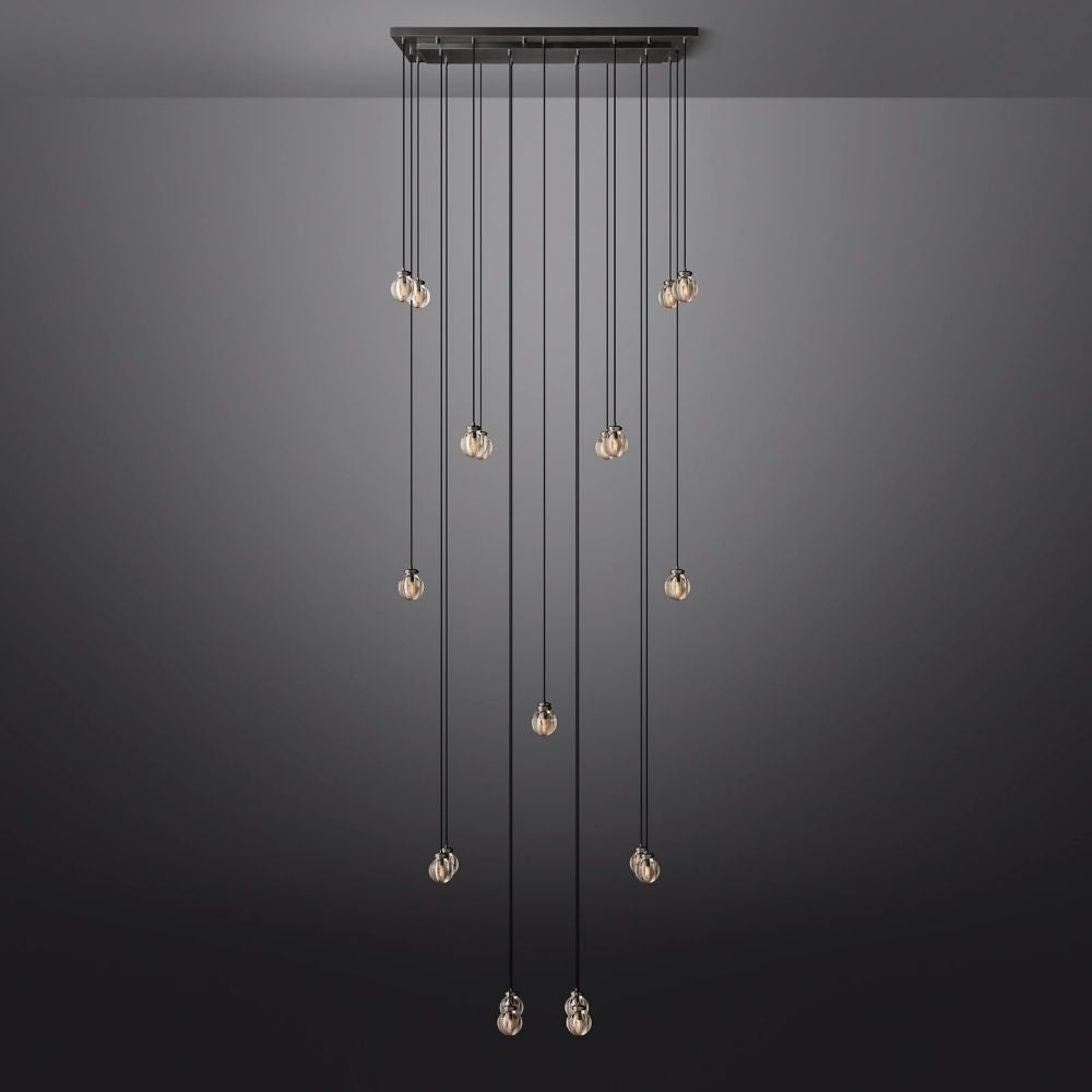 Pearl Rectangle Chandelier 54"-Nobipets