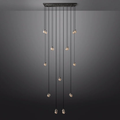 Pearl Rectangle Chandelier 54"-Nobipets