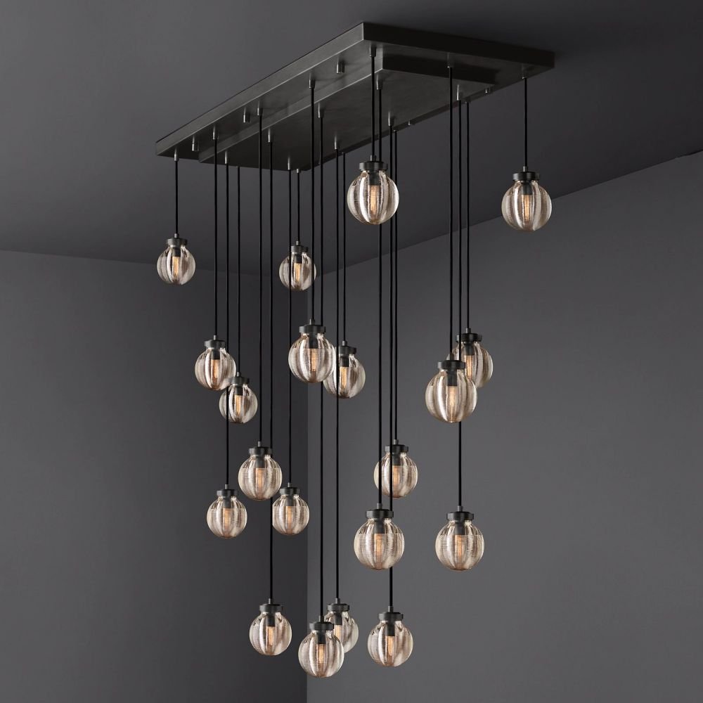 Pearl Rectangle Chandelier 54"-Nobipets