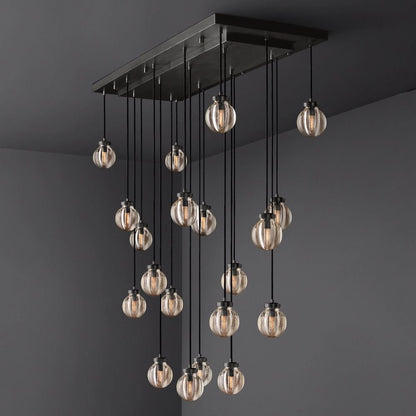 Pearl Rectangle Chandelier 54"-Nobipets