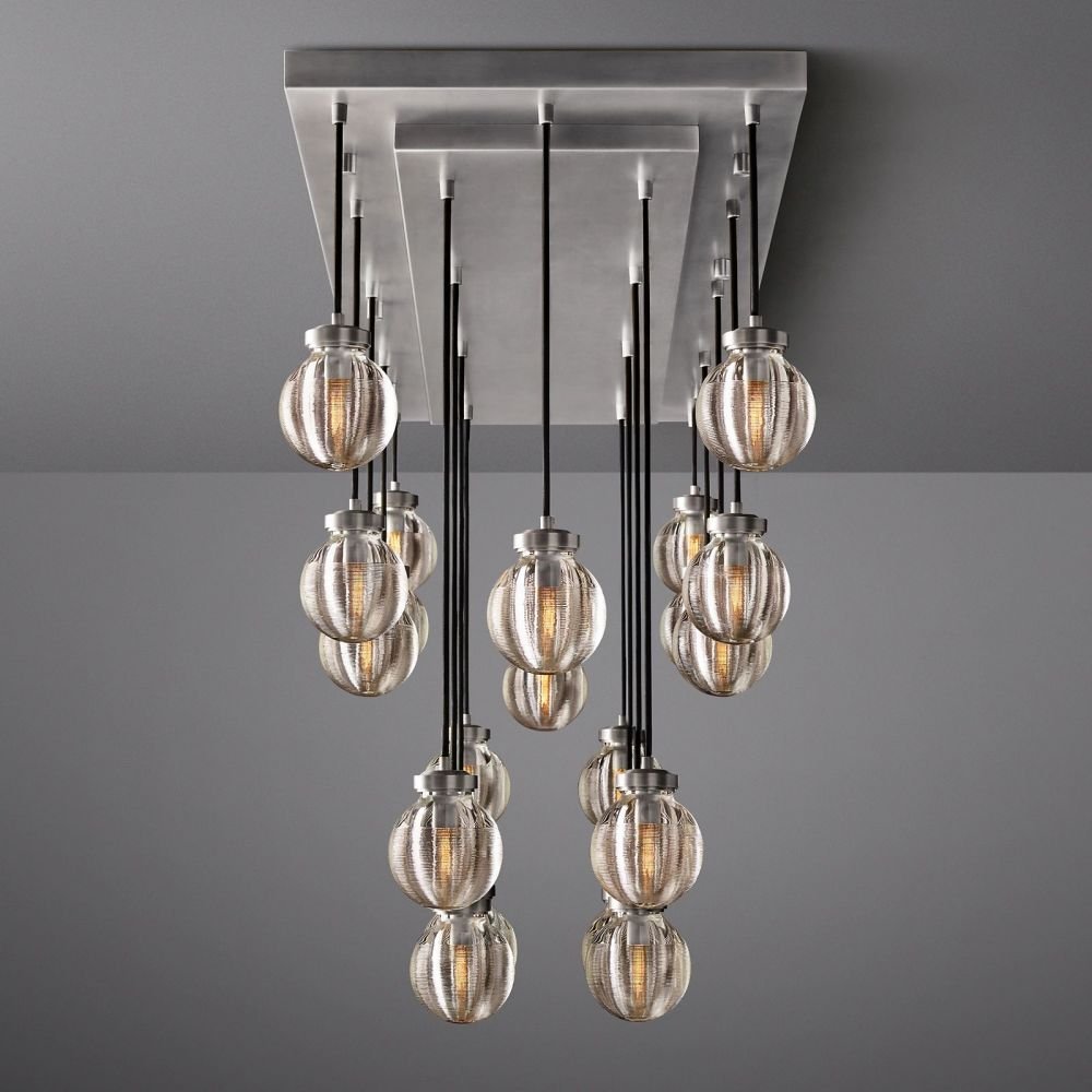 Pearl Rectangle Chandelier 54"-Nobipets