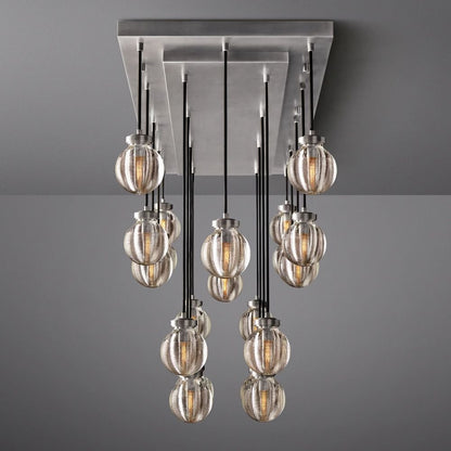 Pearl Rectangle Chandelier 54"-Nobipets