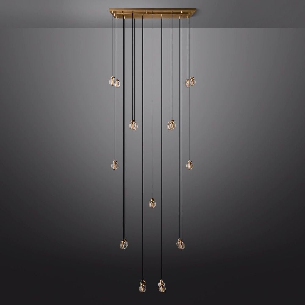 Pearl Rectangle Chandelier 54"-Nobipets