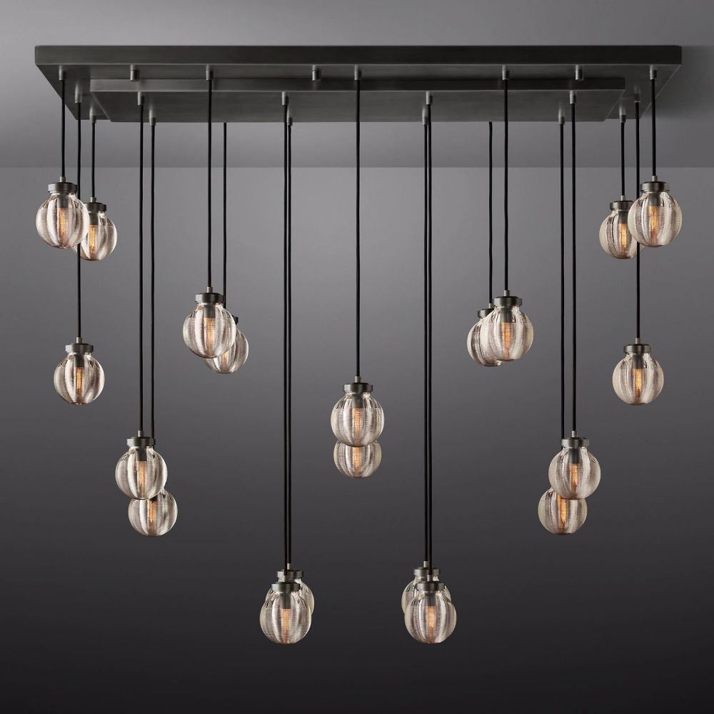 Pearl Rectangle Chandelier 54"-Nobipets