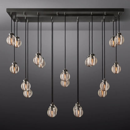 Pearl Rectangle Chandelier 54"-Nobipets