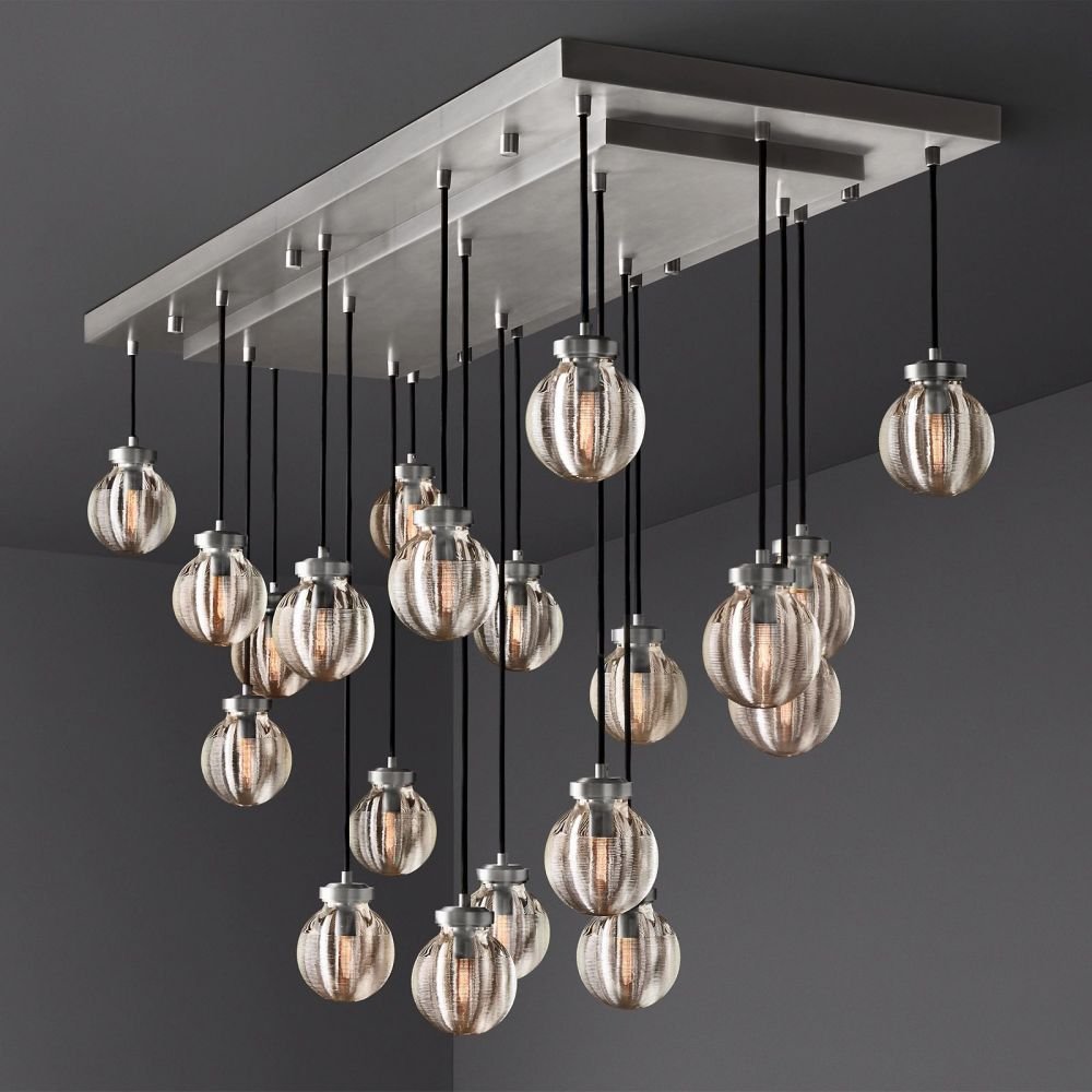 Pearl Rectangle Chandelier 54"-Nobipets