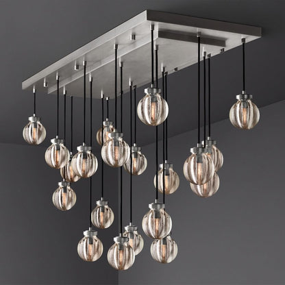 Pearl Rectangle Chandelier 54"-Nobipets