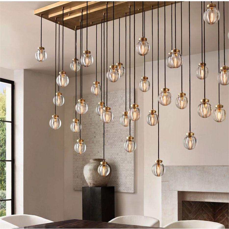 Pearl Rectangle Chandelier 72"-Nobipets