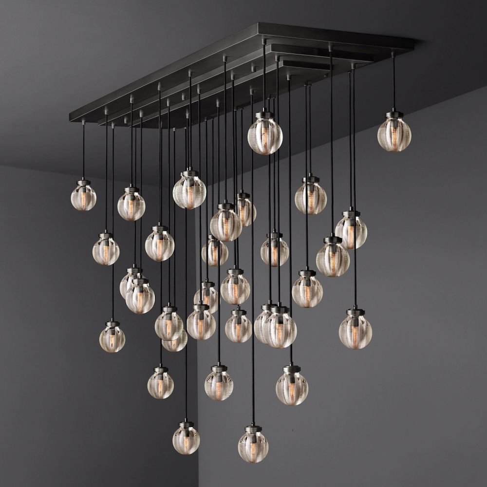 Pearl Rectangle Chandelier 72"-Nobipets