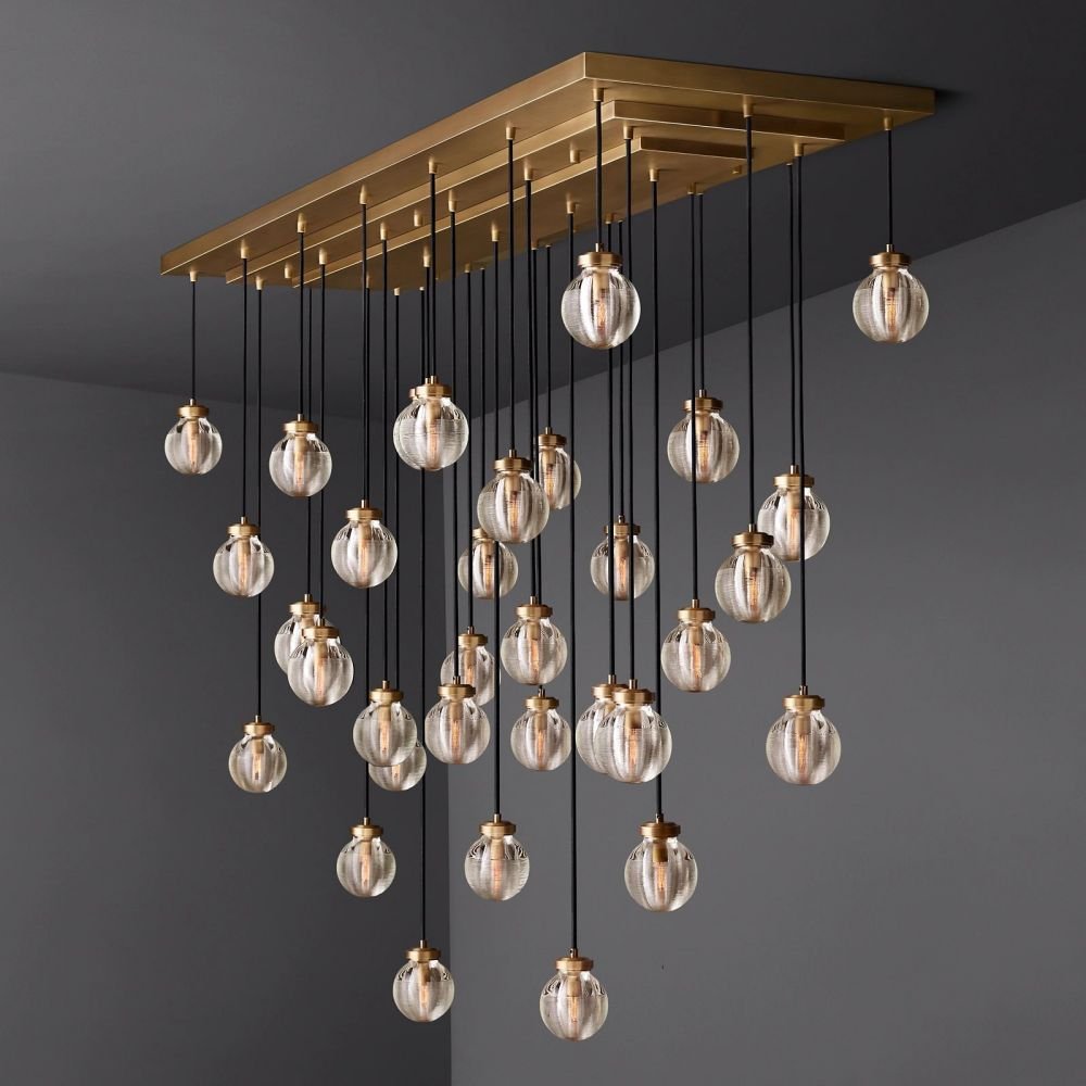 Pearl Rectangle Chandelier 72"-Nobipets