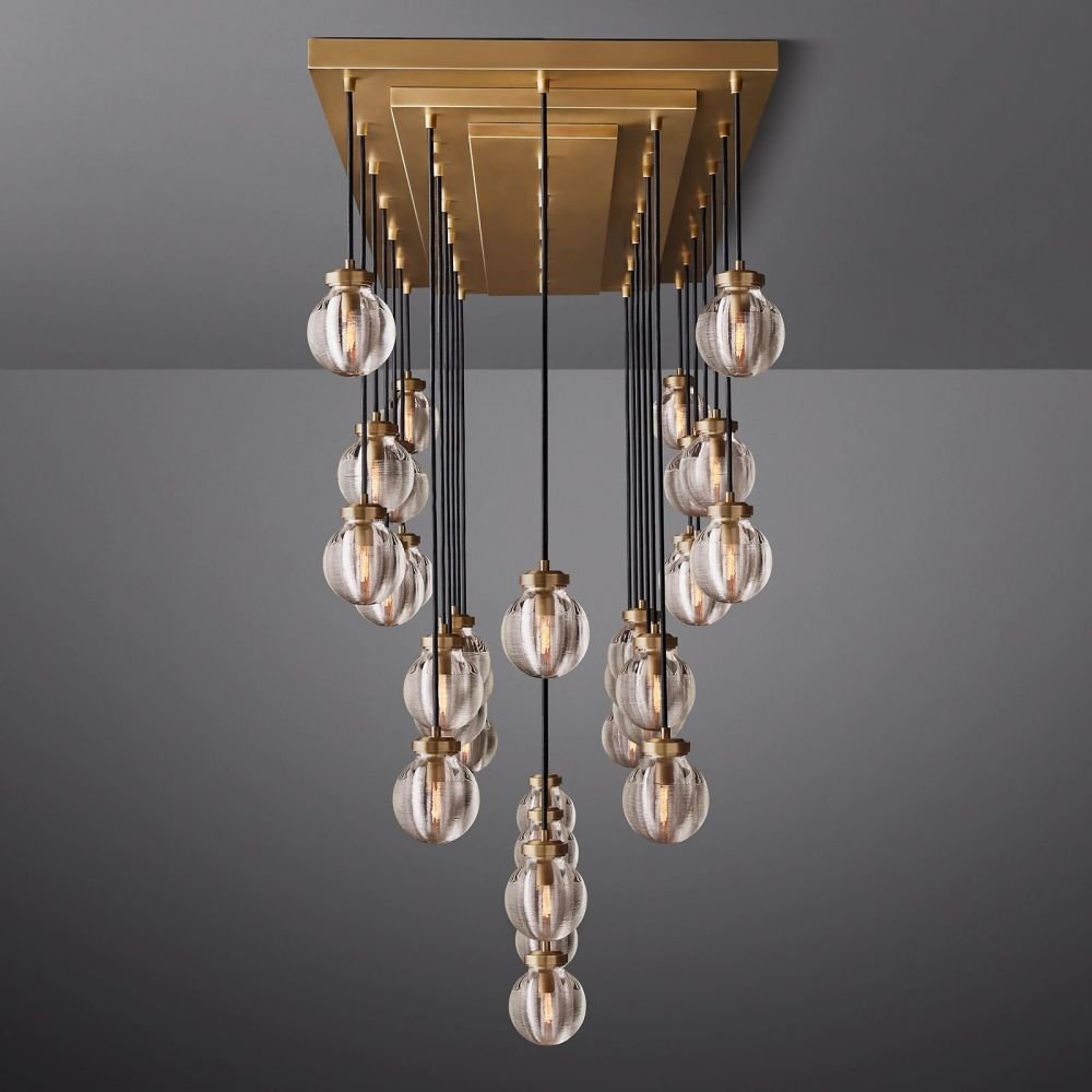 Pearl Rectangle Chandelier 72"-Nobipets