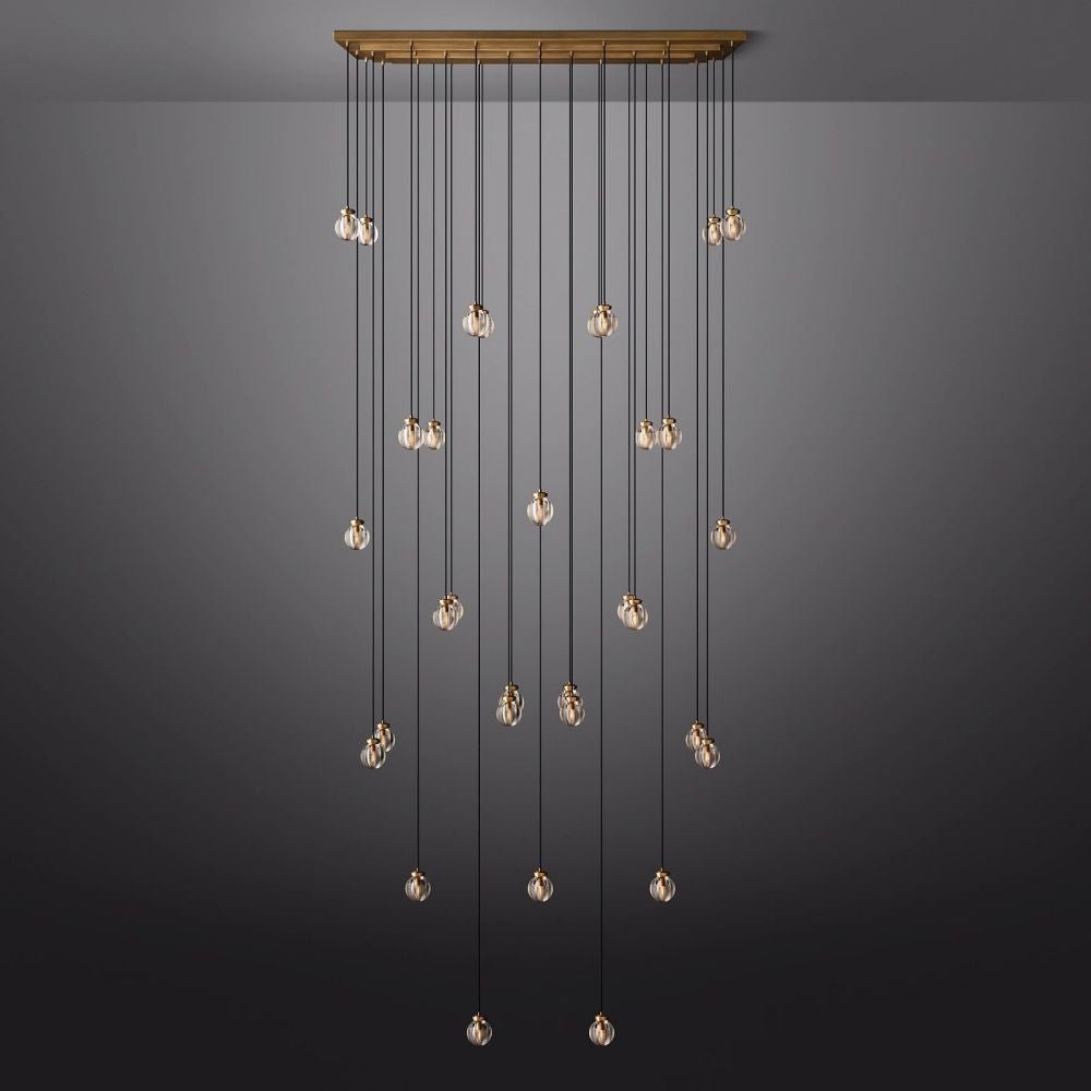 Pearl Rectangle Chandelier 72"-Nobipets