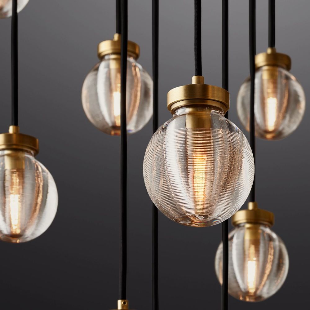 Pearl Round Chandelier 22"-Nobipets