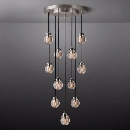Pearl Round Chandelier 22"-Nobipets
