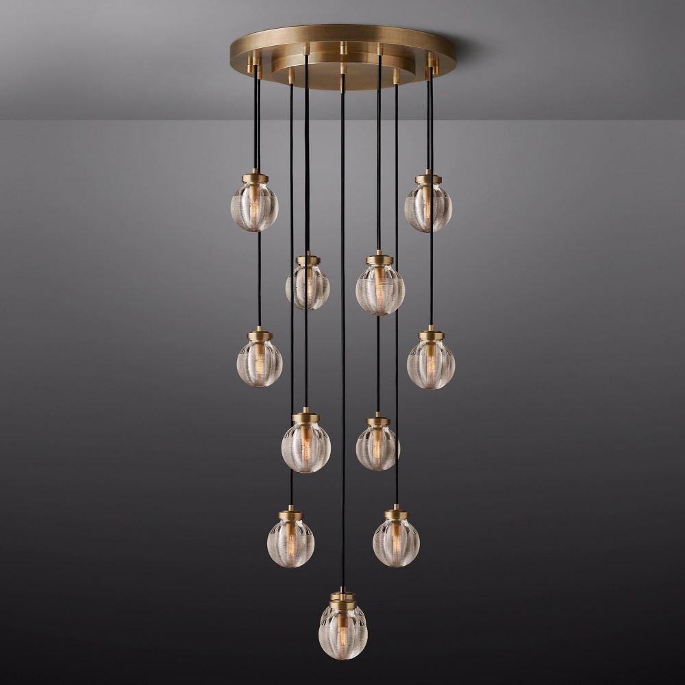 Pearl Round Chandelier 22"-Nobipets
