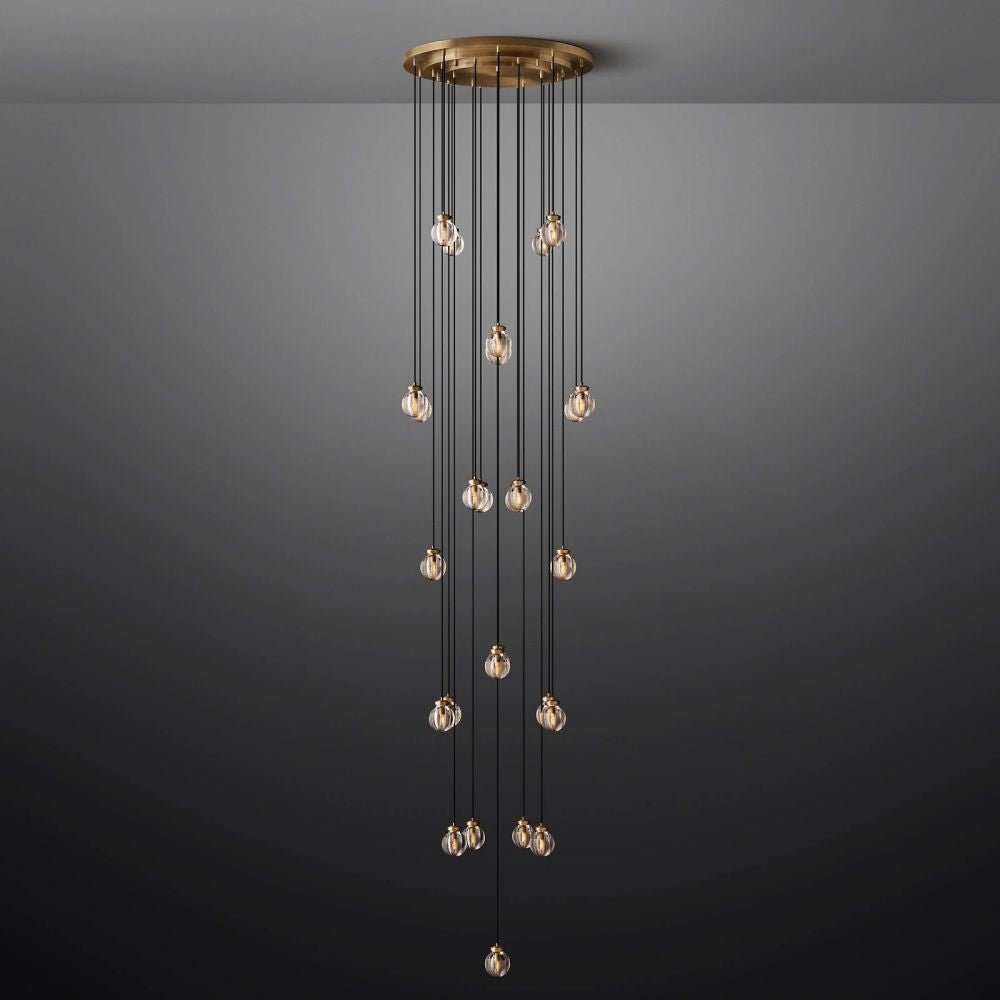 Pearl Round Chandelier 38"-Nobipets
