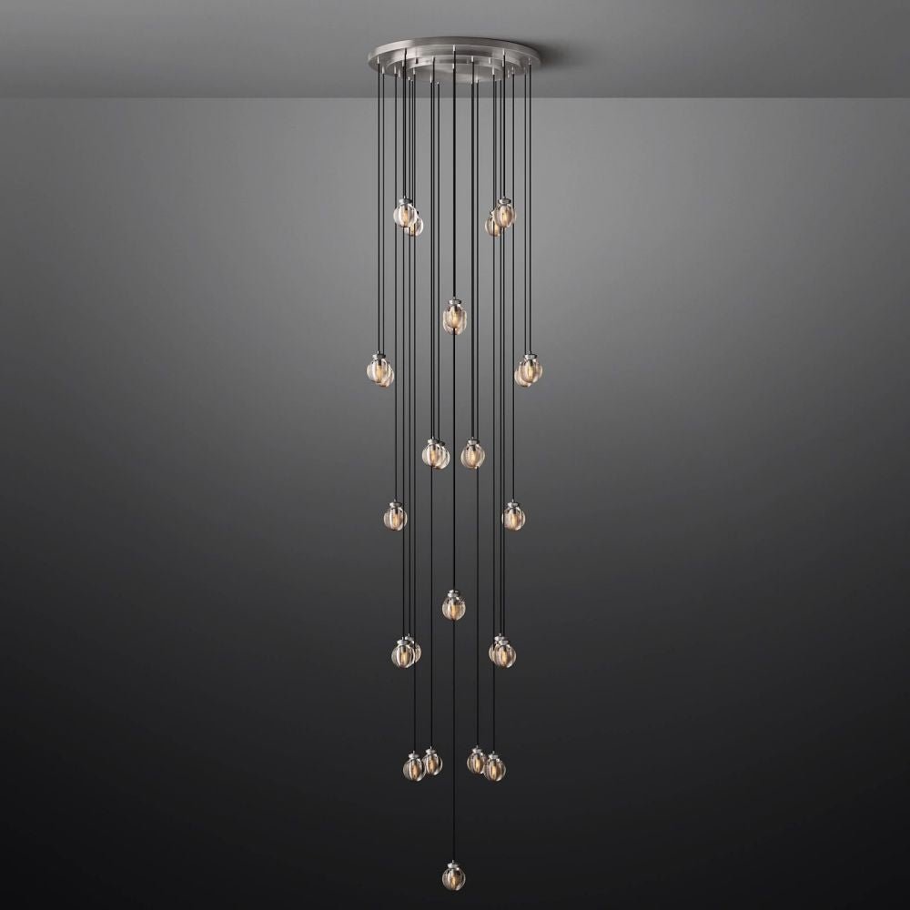 Pearl Round Chandelier 38"-Nobipets