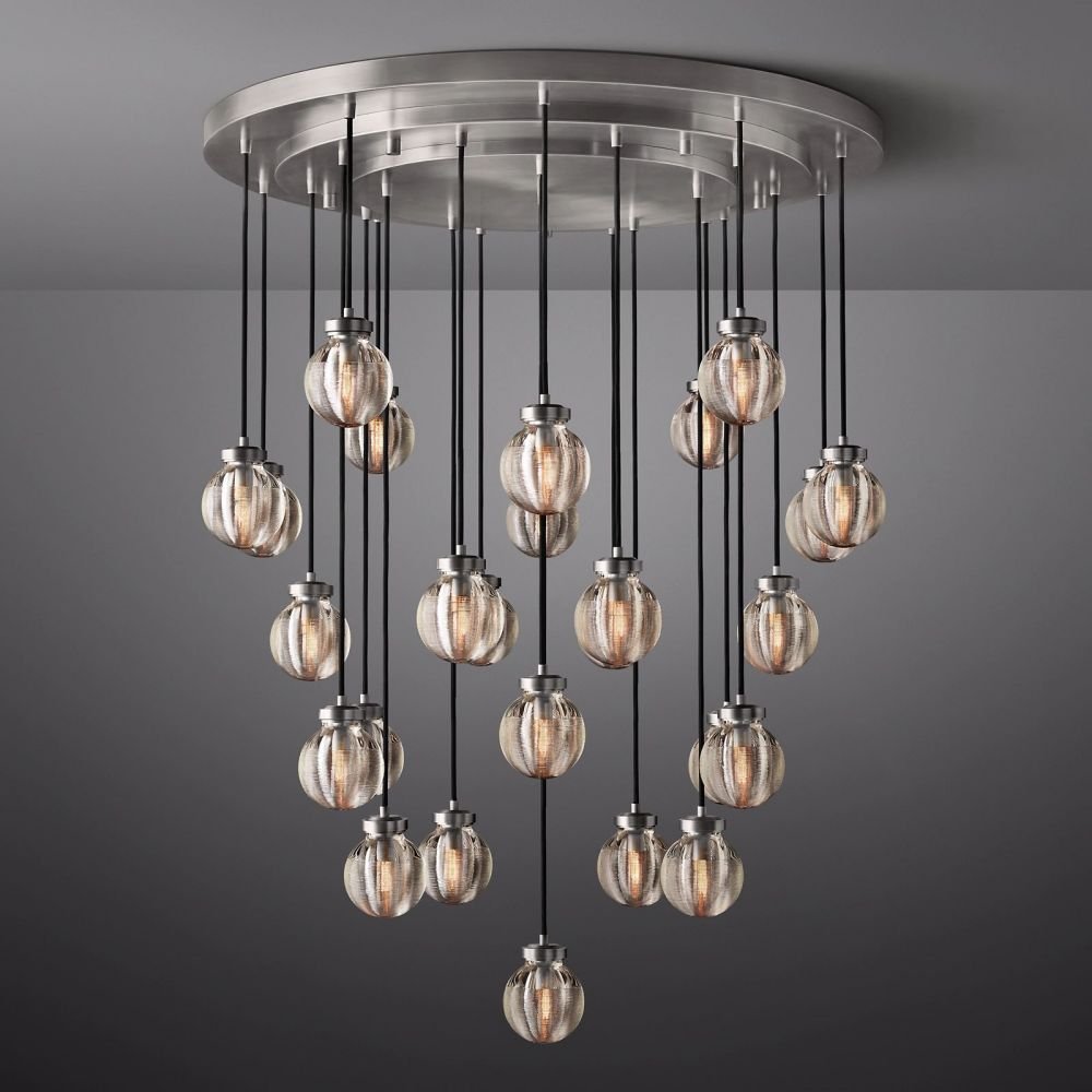 Pearl Round Chandelier 38"-Nobipets