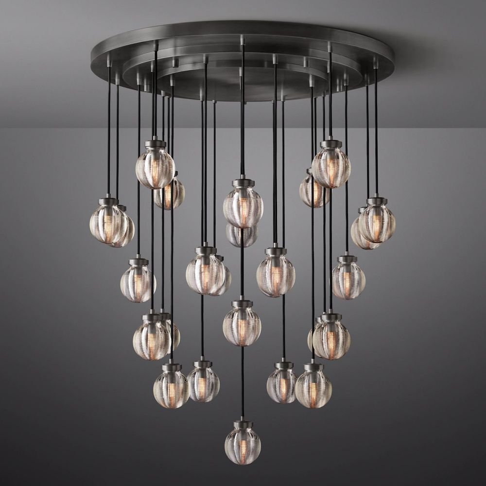 Pearl Round Chandelier 38"-Nobipets