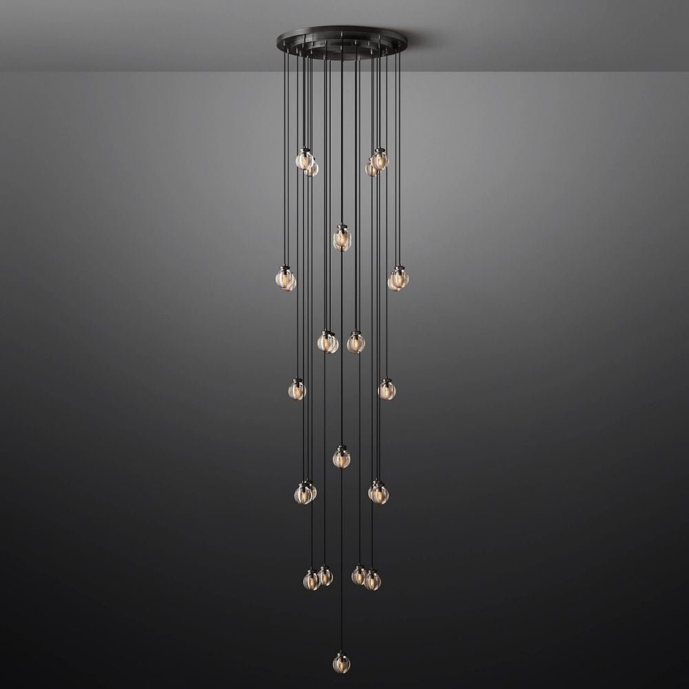 Pearl Round Chandelier 38"-Nobipets