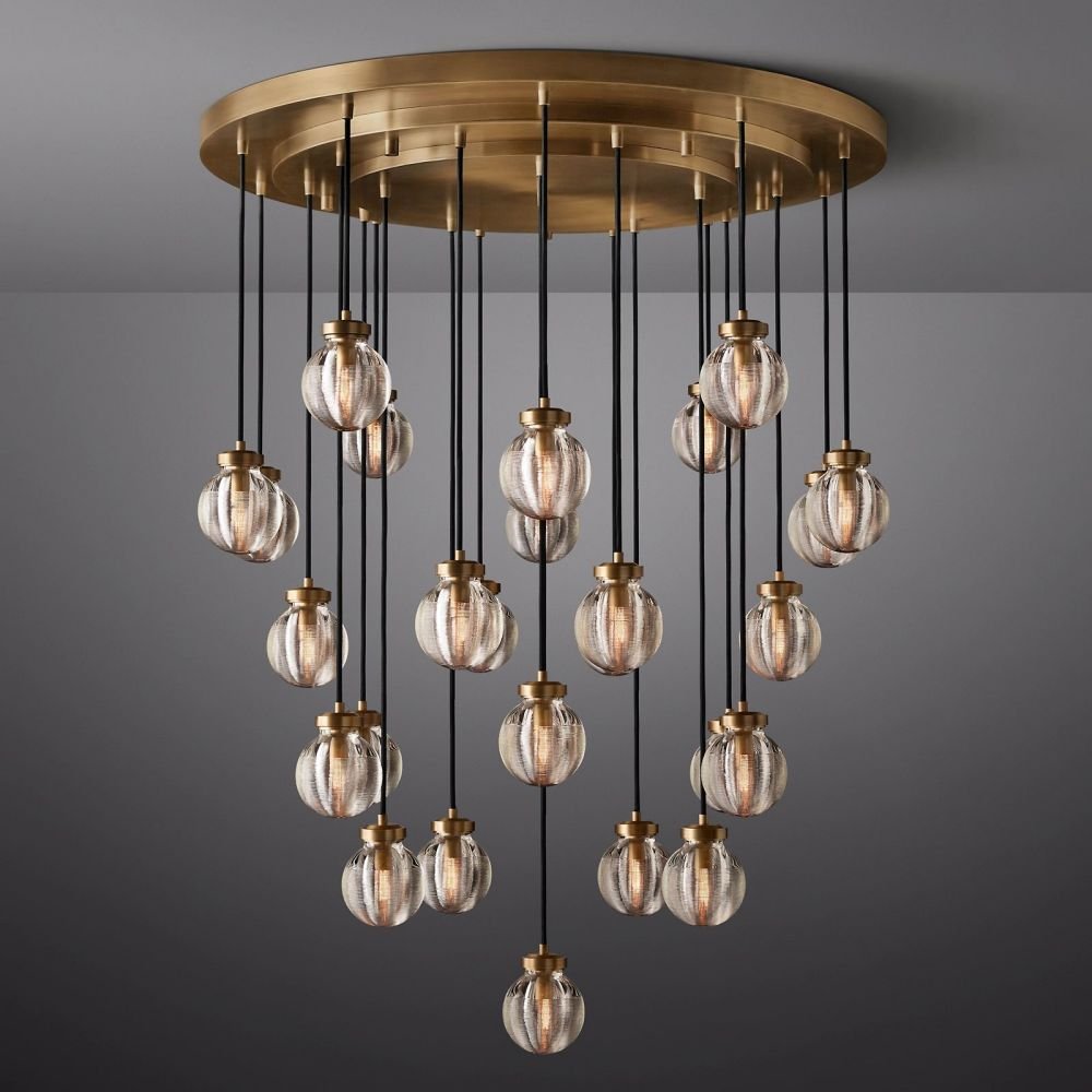 Pearl Round Chandelier 38"-Nobipets