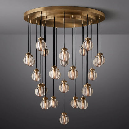 Pearl Round Chandelier 38"-Nobipets