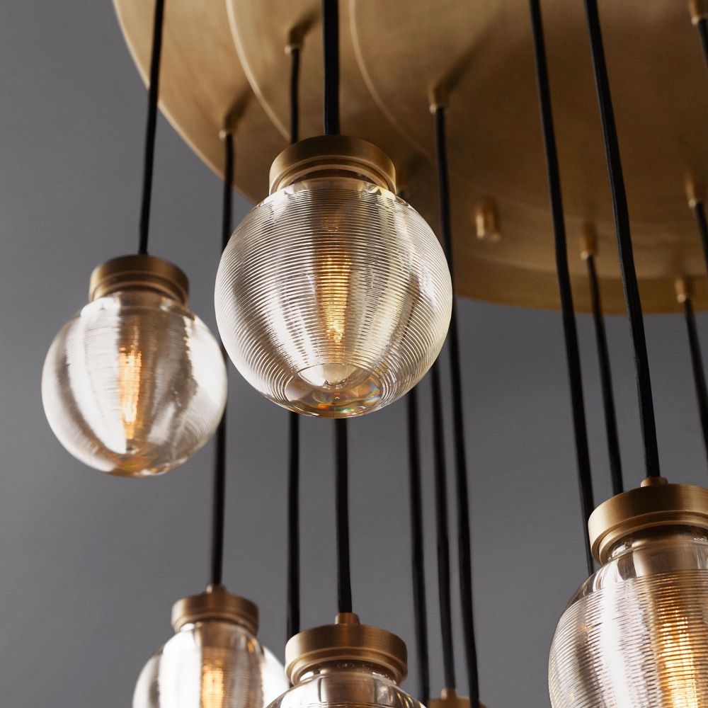 Pearl Round Chandelier 38"-Nobipets
