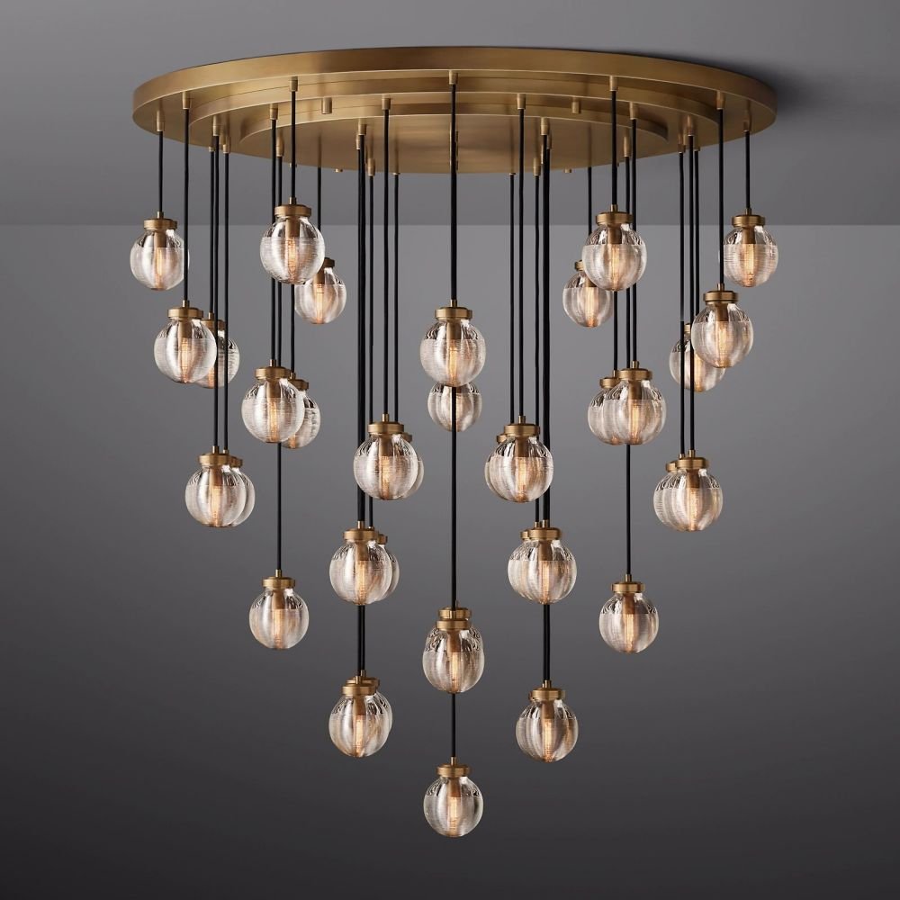Pearl Round Chandelier 48"-Nobipets