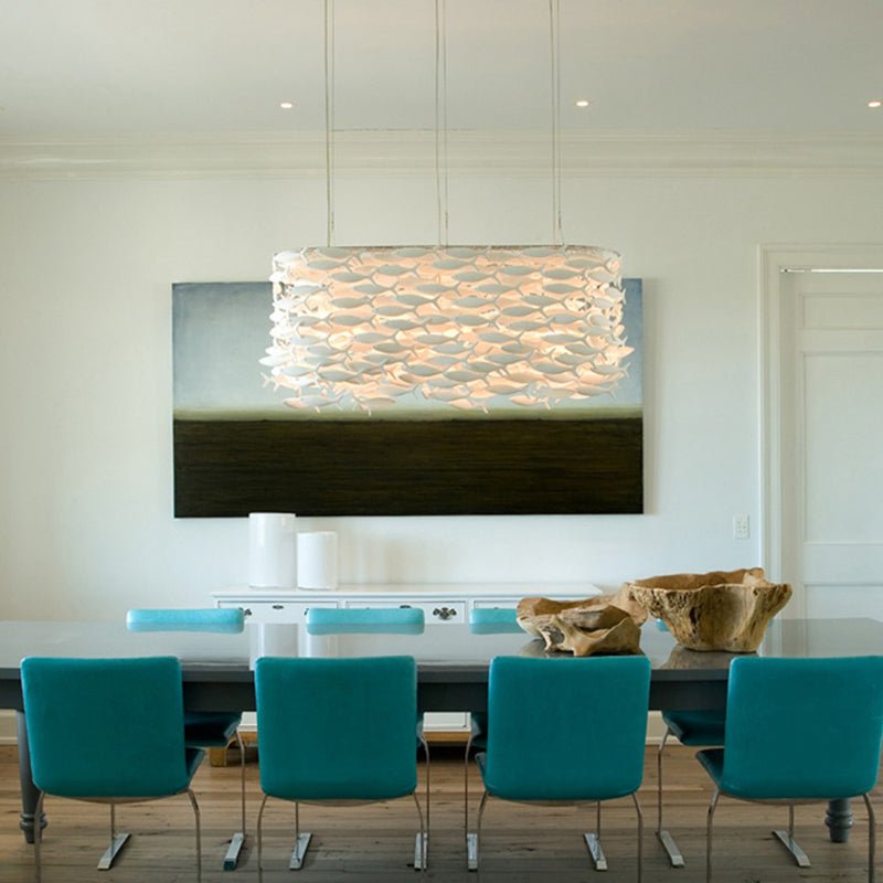 Porcelain Fish Shape Dining Table Chandelier-Nobipets