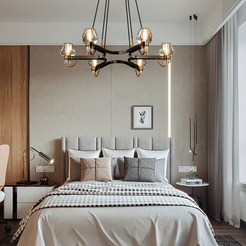 Post-modern Light Luxury Full Brass Chandelier for Living Room/Bedroom-Nobipets
