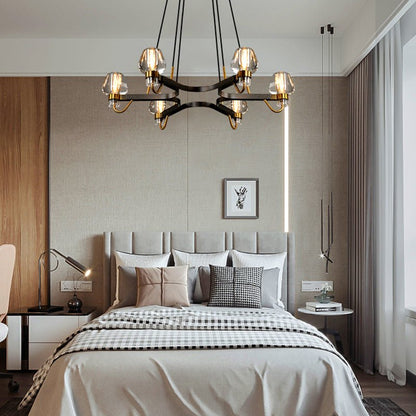 Post-modern Light Luxury Full Brass Chandelier for Living Room/Bedroom-Nobipets
