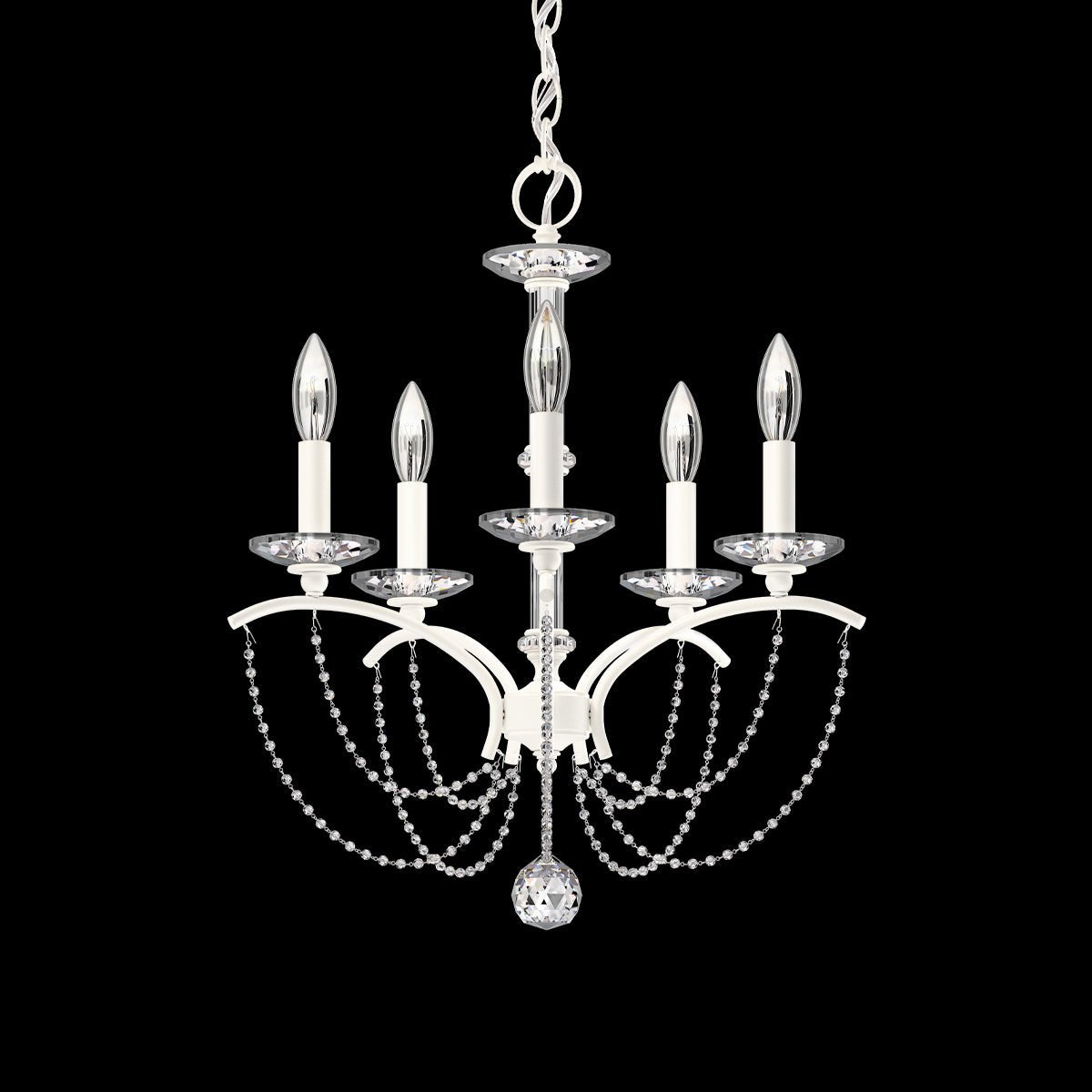 Priscilla Crystal Candlestick Chandelier 18"