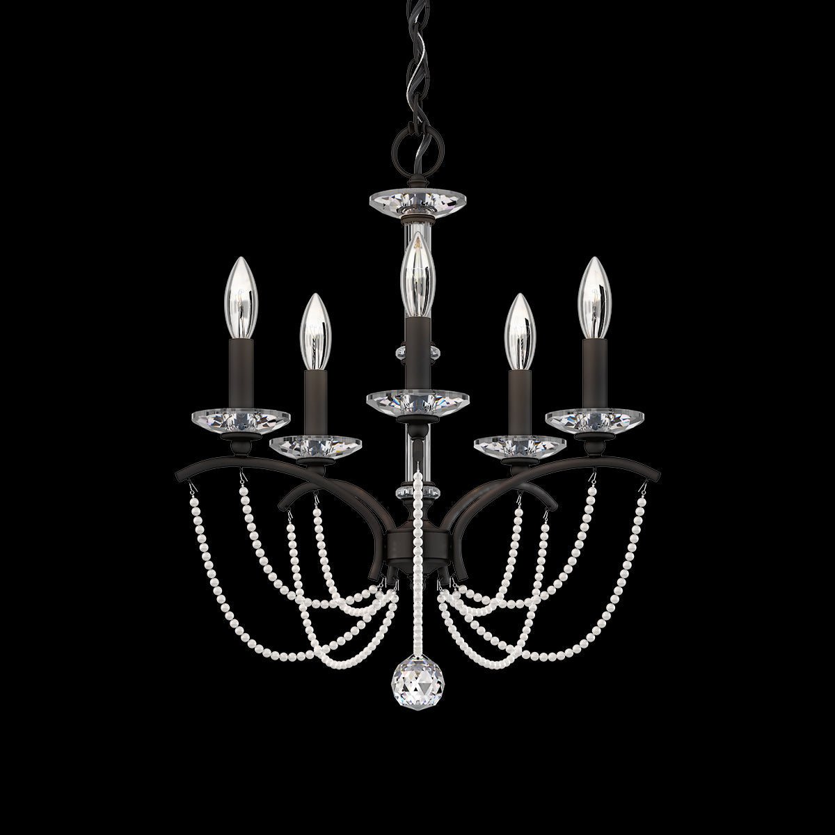 Priscilla Crystal Candlestick Chandelier 18"