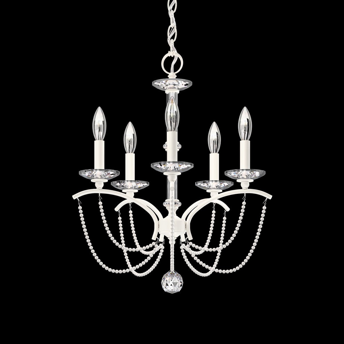 Priscilla Crystal Candlestick Chandelier 18"