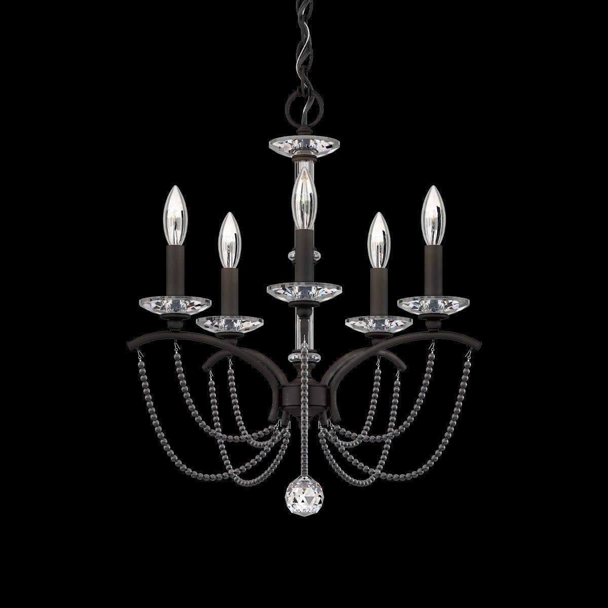 Priscilla Crystal Candlestick Chandelier 18"