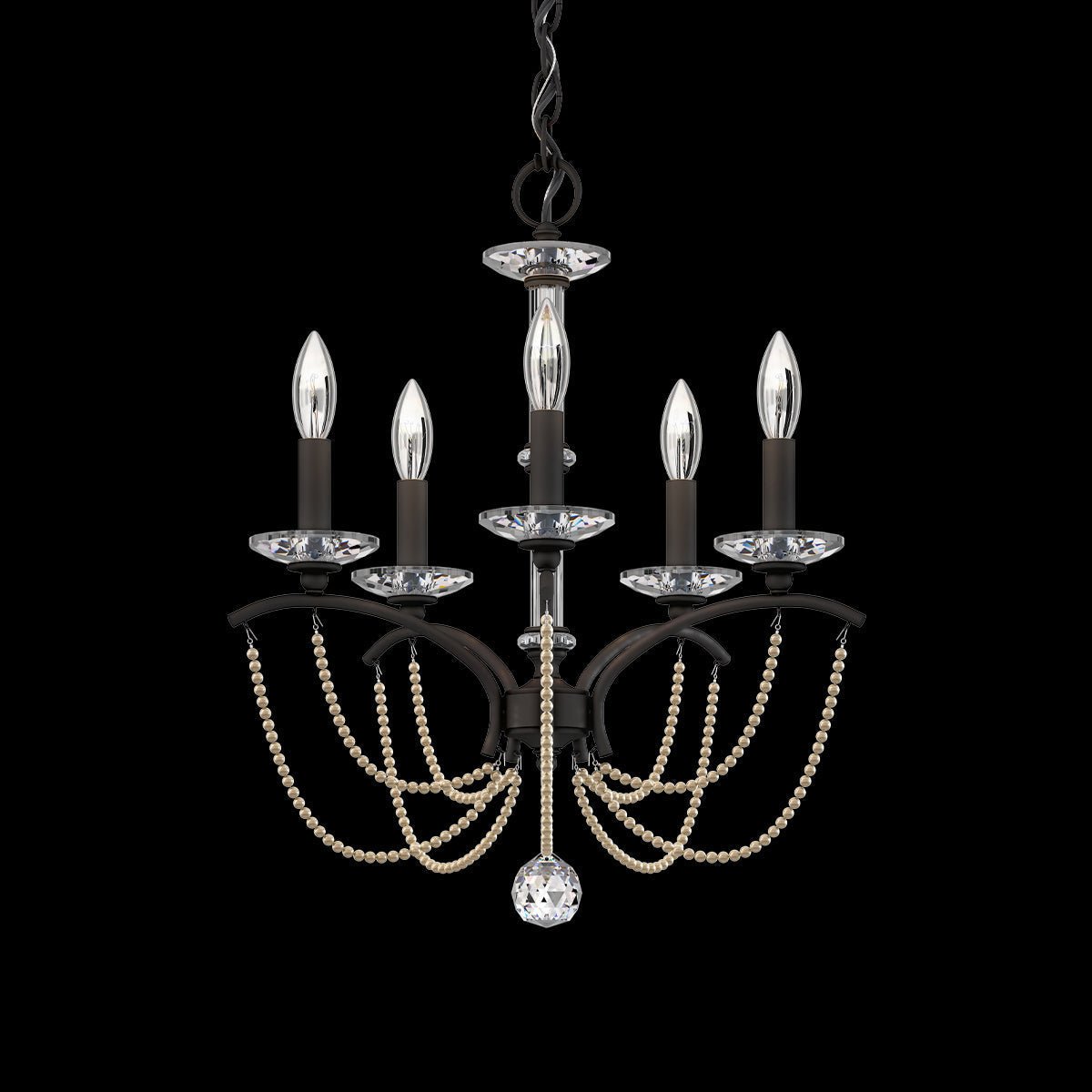 Priscilla Crystal Candlestick Chandelier 18"