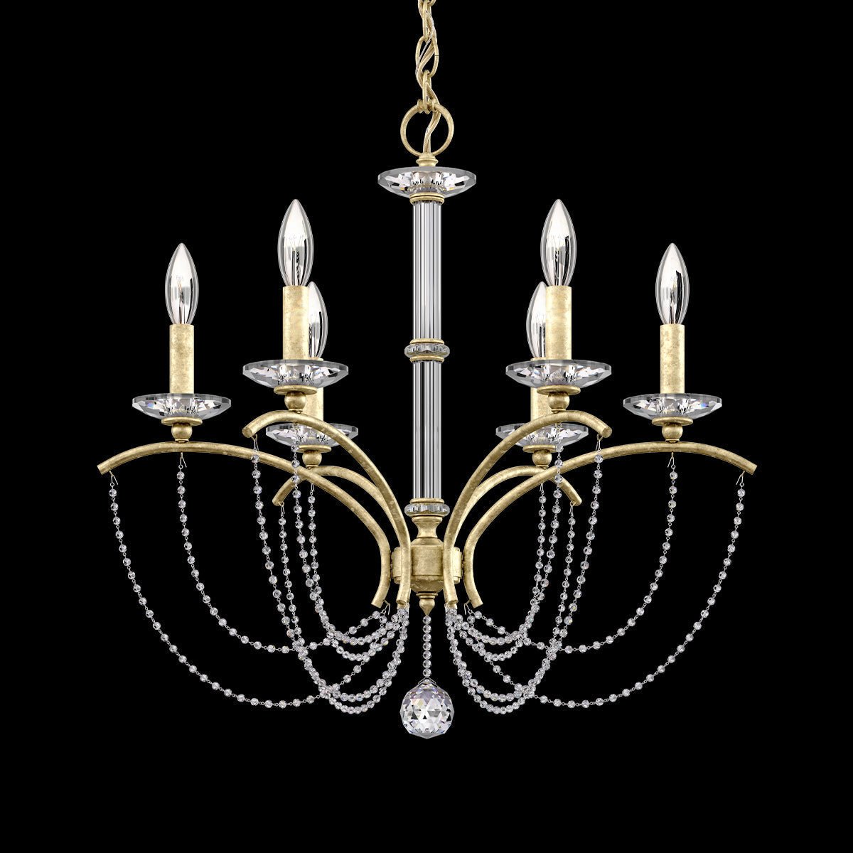 Priscilla Crystal Candlestick Chandelier 23"