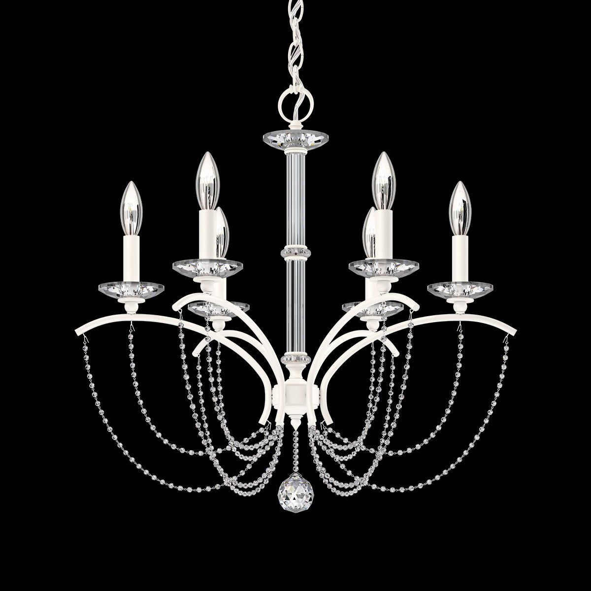 Priscilla Crystal Candlestick Chandelier 23"