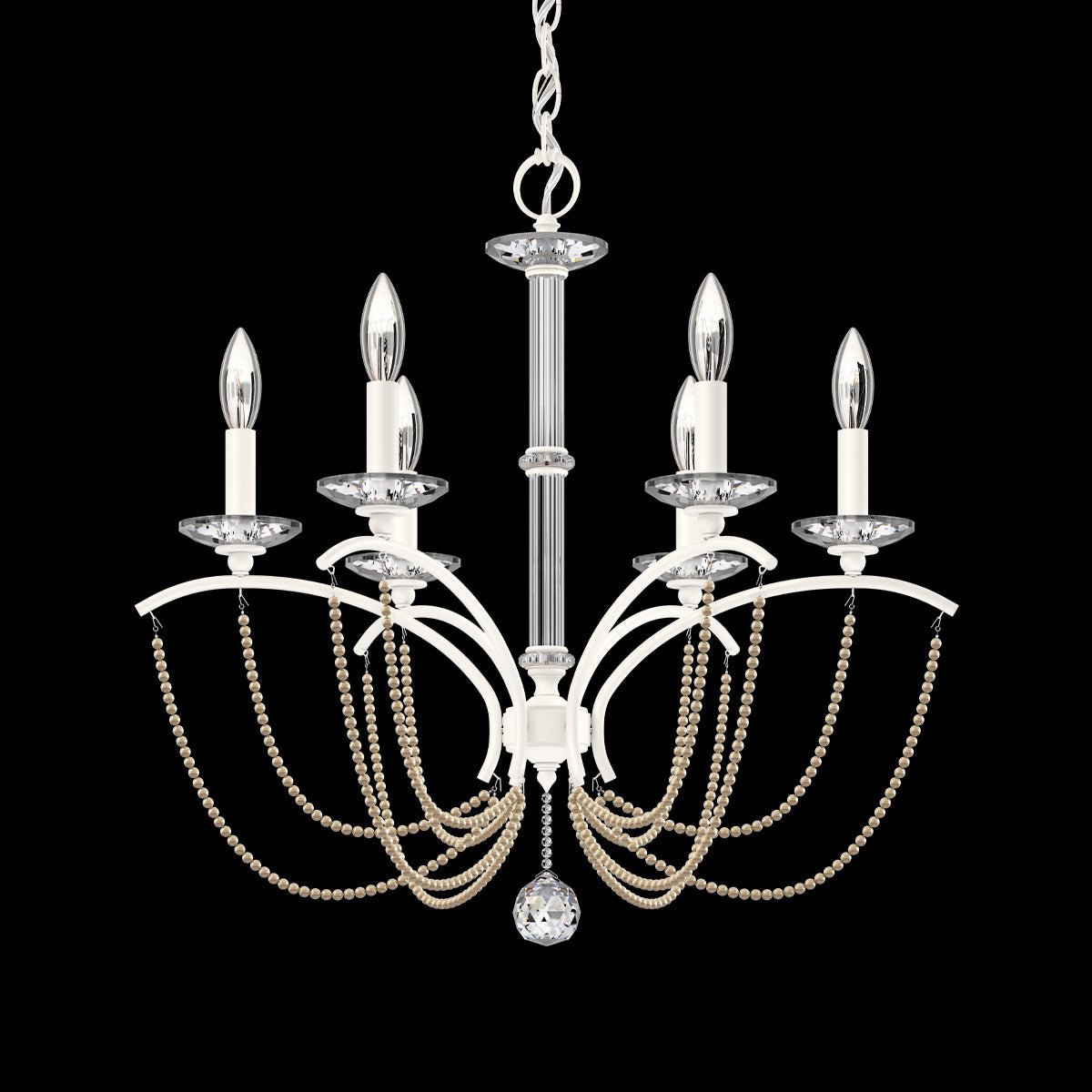Priscilla Crystal Candlestick Chandelier 23"