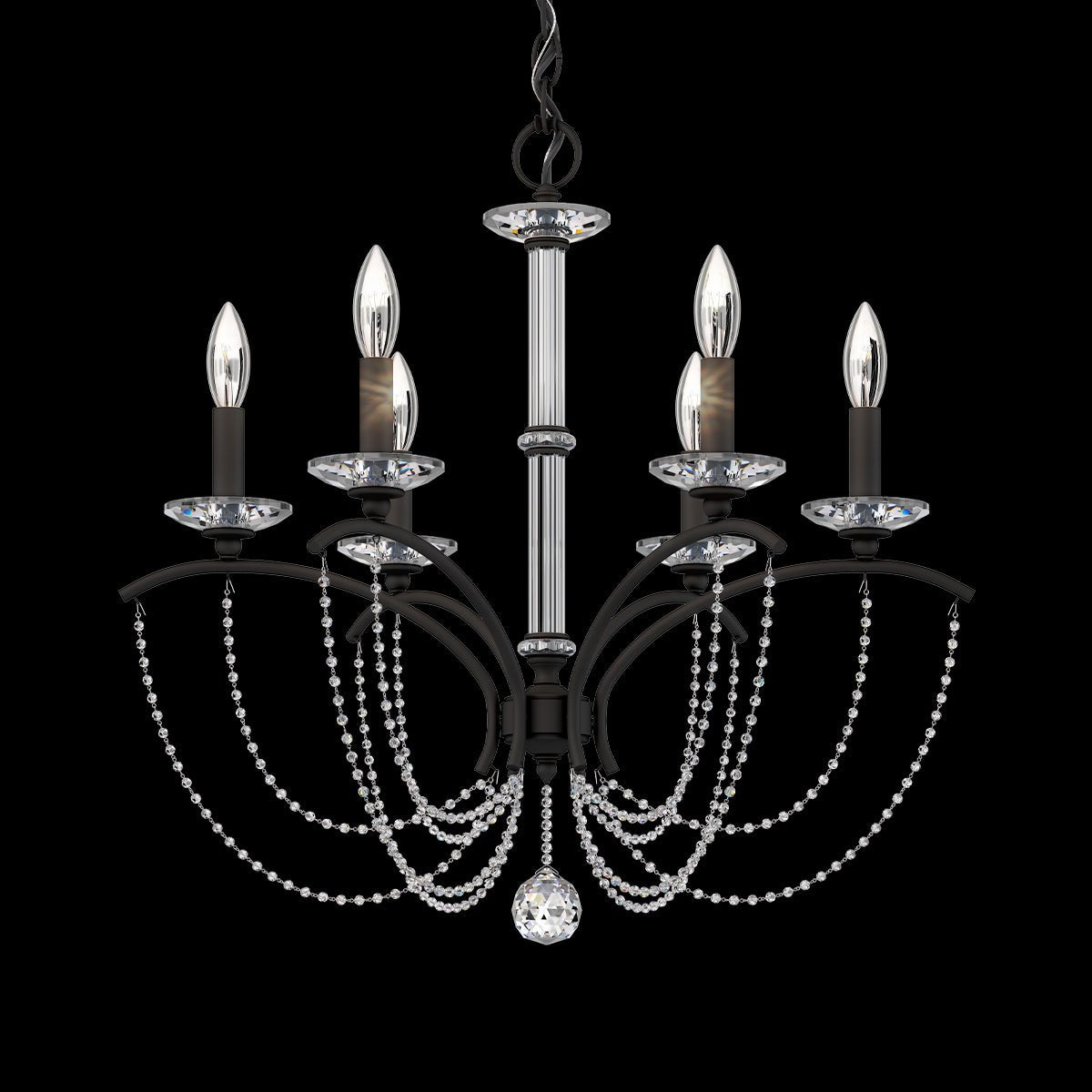 Priscilla Crystal Candlestick Chandelier 23"