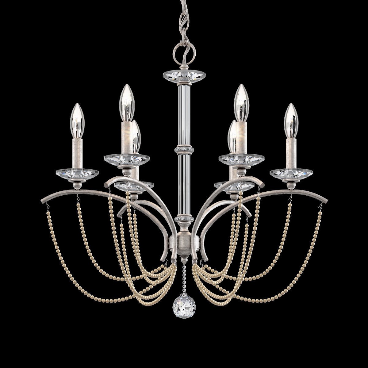 Priscilla Crystal Candlestick Chandelier 23"