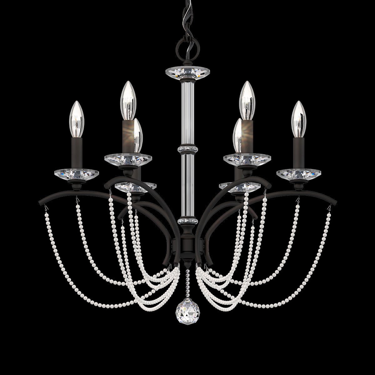 Priscilla Crystal Candlestick Chandelier 23"