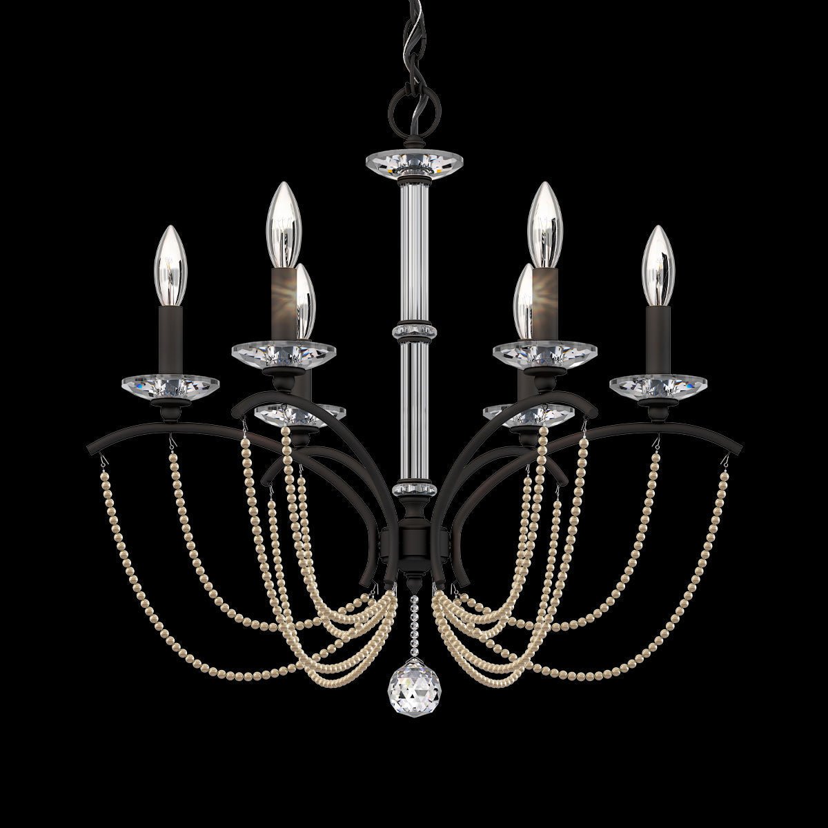 Priscilla Crystal Candlestick Chandelier 23"