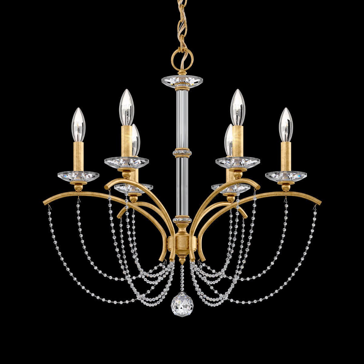 Priscilla Crystal Candlestick Chandelier 23"