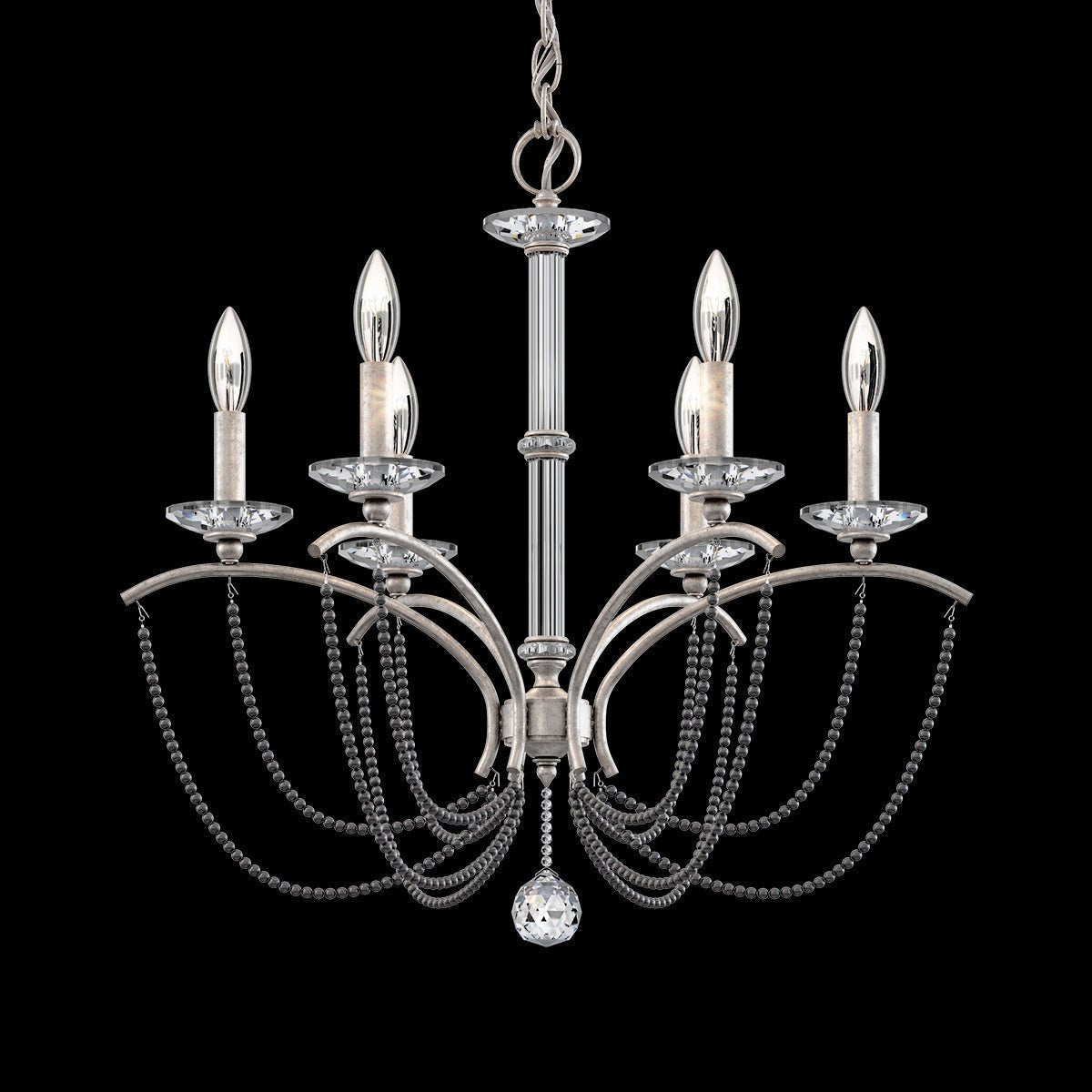 Priscilla Crystal Candlestick Chandelier 23"