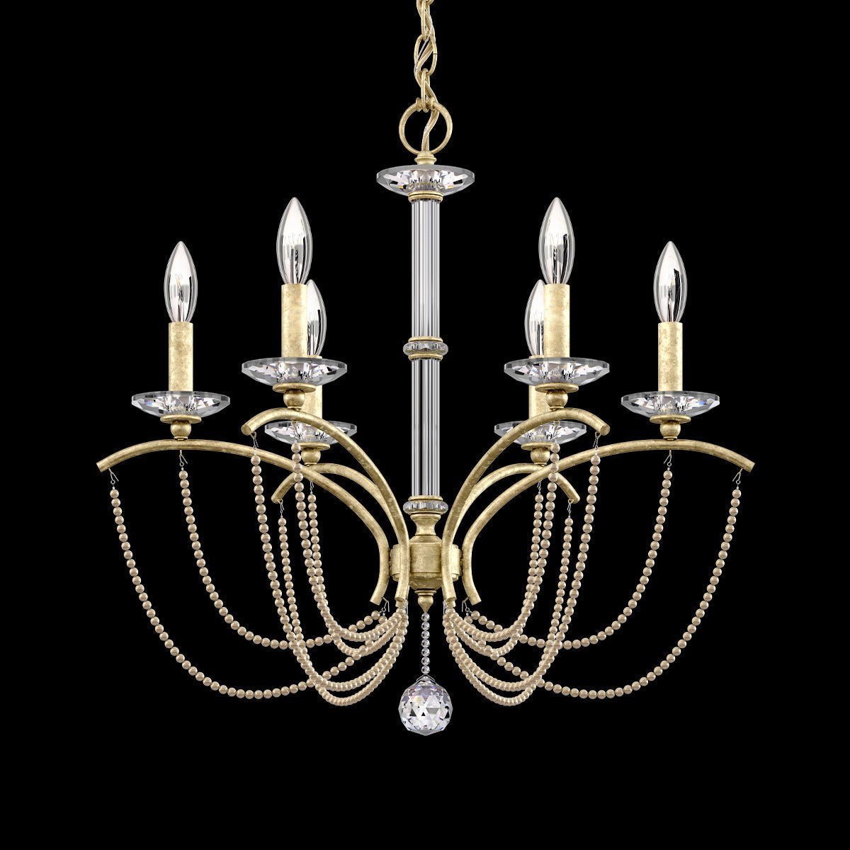 Priscilla Crystal Candlestick Chandelier 23"