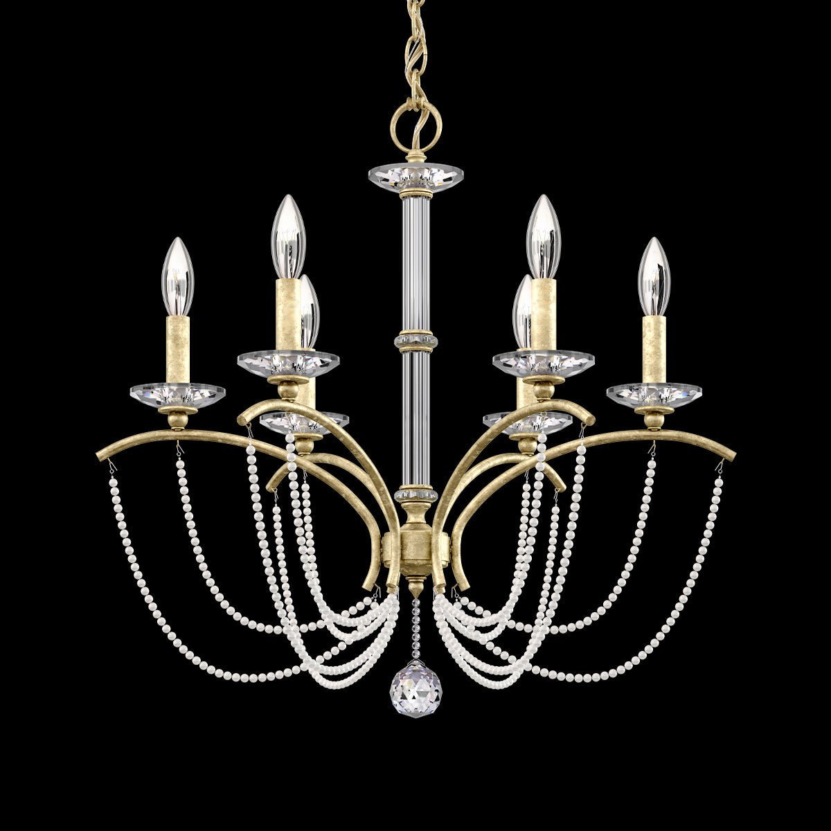 Priscilla Crystal Candlestick Chandelier 23"